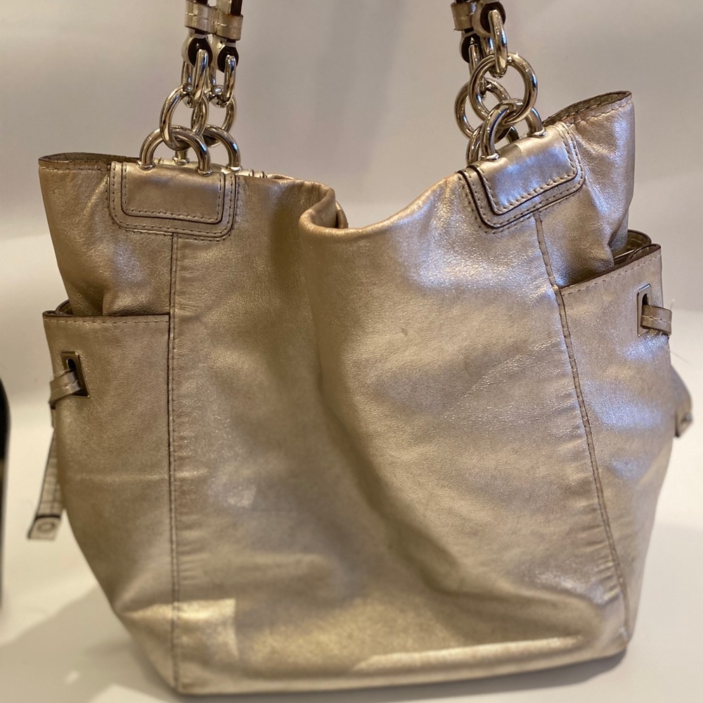 Metallic Coach handbag